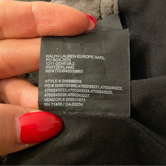 Ralph Lauren Lamb Suede Leather Pants in Sage Green - Picture 7 of 7